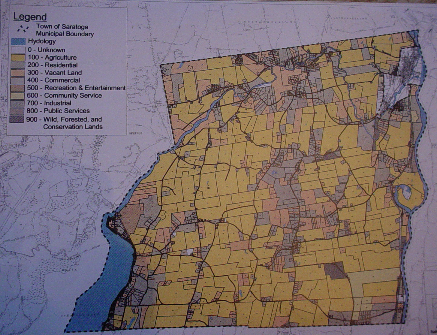 Town of Saratoga Land Use Map